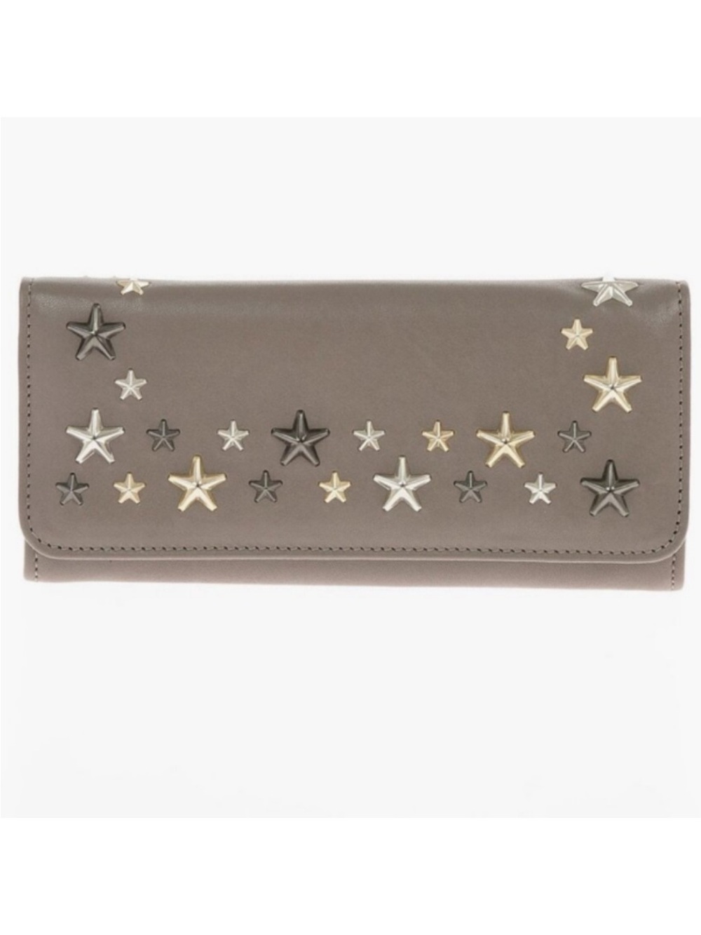 Jimmy Choo Taupe Leather Star Appliqué Wallet - Picture 3 of 16